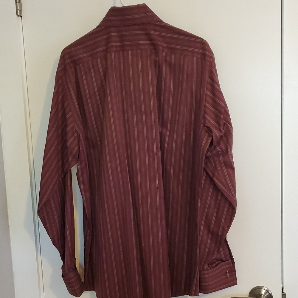 Banana Republic Burgundy and Beige Striped Dress Shirts - Picture 8 of 8